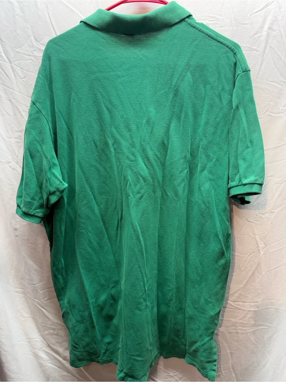 Vintage Polo Ralph Lauren Polo Shirt XL Tall Green Made USA Cotton Preppy